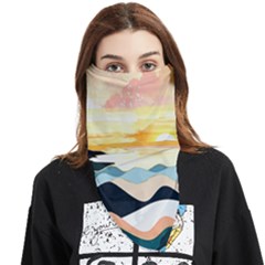 Sea Waves Wave Painting Ocean Water Face Covering Bandana (triangle)