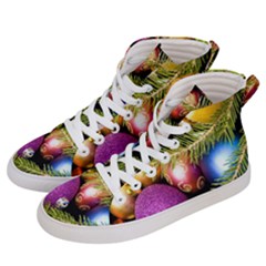 Background Of Christmas Decoration Men s Hi-top Skate Sneakers by artworkshop