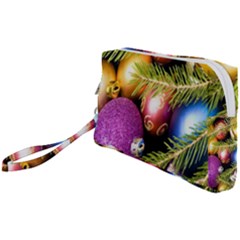 Background Of Christmas Decoration Wristlet Pouch Bag (small)