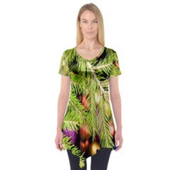 Christmas Candy 2 Short Sleeve Tunic  by artworkshop