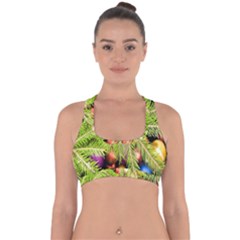 Christmas Candy 2 Cross Back Hipster Bikini Top 