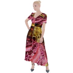 Christmas Decoration 4 Button Up Short Sleeve Maxi Dress by artworkshop