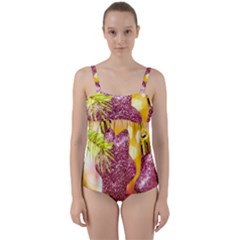 Christmas Decoration 5 Twist Front Tankini Set by artworkshop