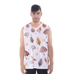 Autumn Leaf Leaves Nature Art Boho Background Men s Basketball Tank Top