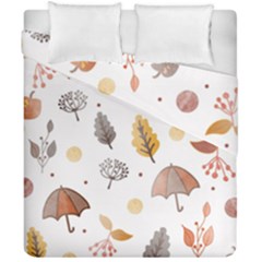 Autumn Leaf Leaves Nature Art Boho Background Duvet Cover Double Side (California King Size)