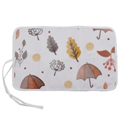 Autumn Leaf Leaves Nature Art Boho Background Pen Storage Case (M)