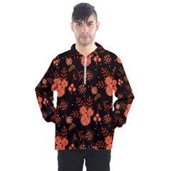 Autumn Night Pattern Glitter Men s Half Zip Pullover by Wegoenart