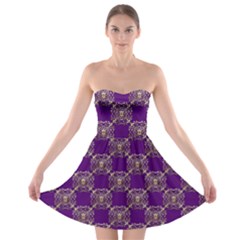 Background Pattern Design Strapless Bra Top Dress by Wegoenart