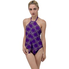 Background Pattern Design Go With The Flow One Piece Swimsuit