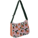 tropical polka plants 4 Zip Up Shoulder Bag View1