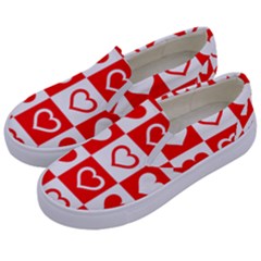 Background-card-checker-chequered Kids  Canvas Slip Ons by Pakrebo