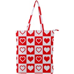 Background-card-checker-chequered Double Zip Up Tote Bag