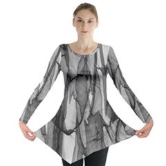 Abstract-black White (1) Long Sleeve Tunic  by nateshop
