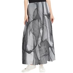 Abstract-black White (1) Maxi Chiffon Skirt