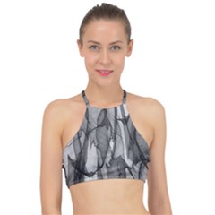 Abstract-black White (1) Racer Front Bikini Top by nateshop