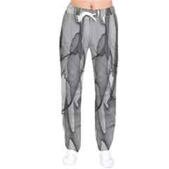 Abstract-black White (1) Women Velvet Drawstring Pants by nateshop