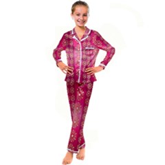 Background-15 Kid s Satin Long Sleeve Pajamas Set