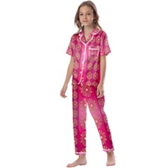 Background-15 Kids  Satin Short Sleeve Pajamas Set by nateshop