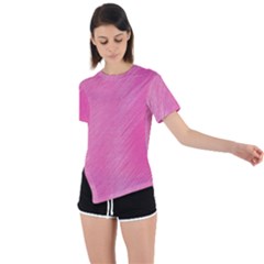 Background-texture Asymmetrical Short Sleeve Sports Tee by nateshop