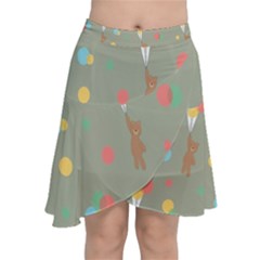 Bear 1 Chiffon Wrap Front Skirt