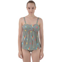 Bear 1 Twist Front Tankini Set