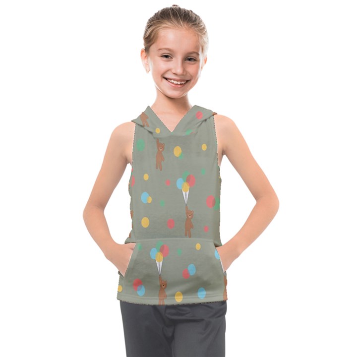 Bear 1 Kids  Sleeveless Hoodie