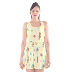 Bear 2 Scoop Neck Skater Dress by nateshop