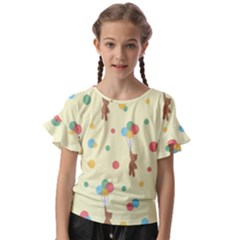 Bear 2 Kids  Cut Out Flutter Sleeves by nateshop