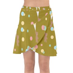 Bear 3 Wrap Front Skirt by nateshop