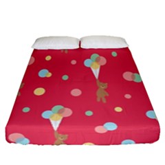 Bear 4 Fitted Sheet (queen Size) by nateshop