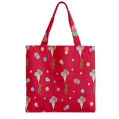 Bear 4 Zipper Grocery Tote Bag by nateshop