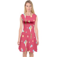 Bear 4 Capsleeve Midi Dress by nateshop