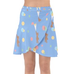 Bear 5 Wrap Front Skirt by nateshop