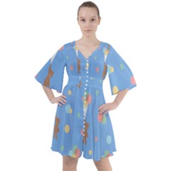 Bear 5 Boho Button Up Dress by nateshop