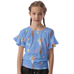 Bear 5 Kids  Cut Out Flutter Sleeves by nateshop