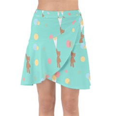 Bear 6 Wrap Front Skirt by nateshop