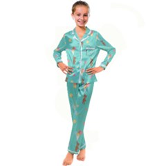 Bear 6 Kid s Satin Long Sleeve Pajamas Set
