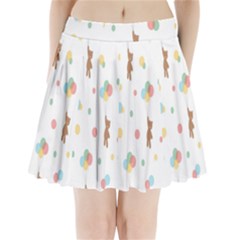 Bear Pleated Mini Skirt by nateshop