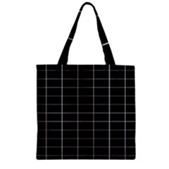 Box Black Zipper Grocery Tote Bag by nateshop