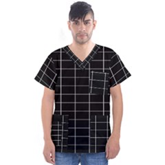 Box Black Men s V-Neck Scrub Top