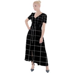 Box Black Button Up Short Sleeve Maxi Dress by nateshop