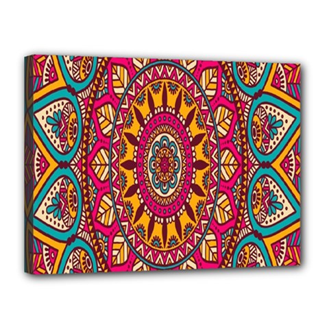 Buddhist Mandala Canvas 16  X 12  (stretched) by nateshop