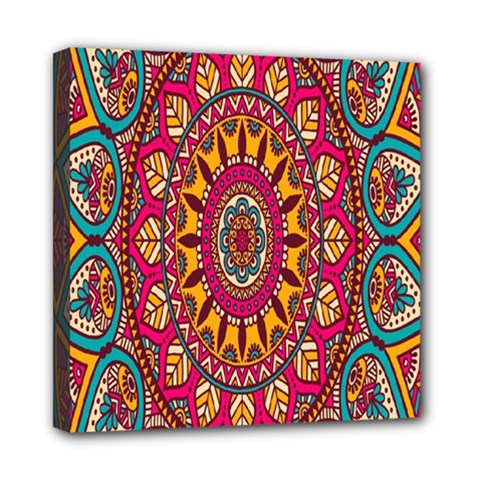 Buddhist Mandala Mini Canvas 8  X 8  (stretched) by nateshop