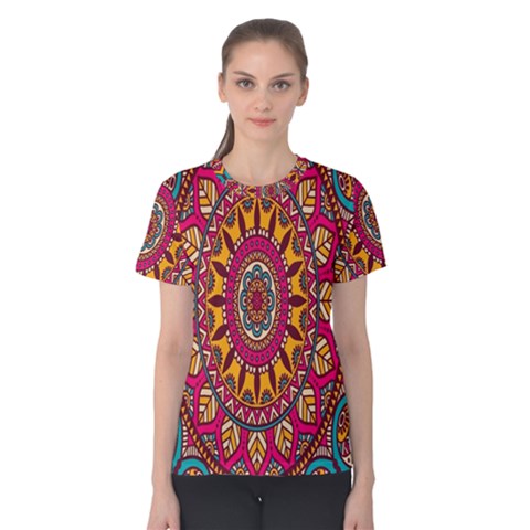 Buddhist Mandala Women s Cotton Tee by nateshop