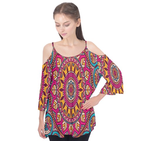 Buddhist Mandala Flutter Tees by nateshop