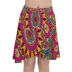 Buddhist Mandala Chiffon Wrap Front Skirt by nateshop