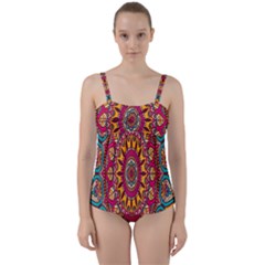 Buddhist Mandala Twist Front Tankini Set by nateshop