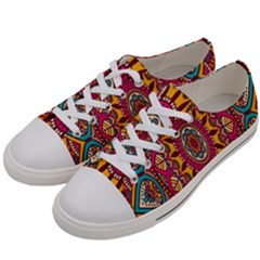 Buddhist Mandala Men s Low Top Canvas Sneakers by nateshop