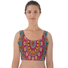 Buddhist Mandala Velvet Crop Top by nateshop