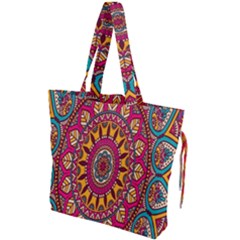 Buddhist Mandala Drawstring Tote Bag by nateshop